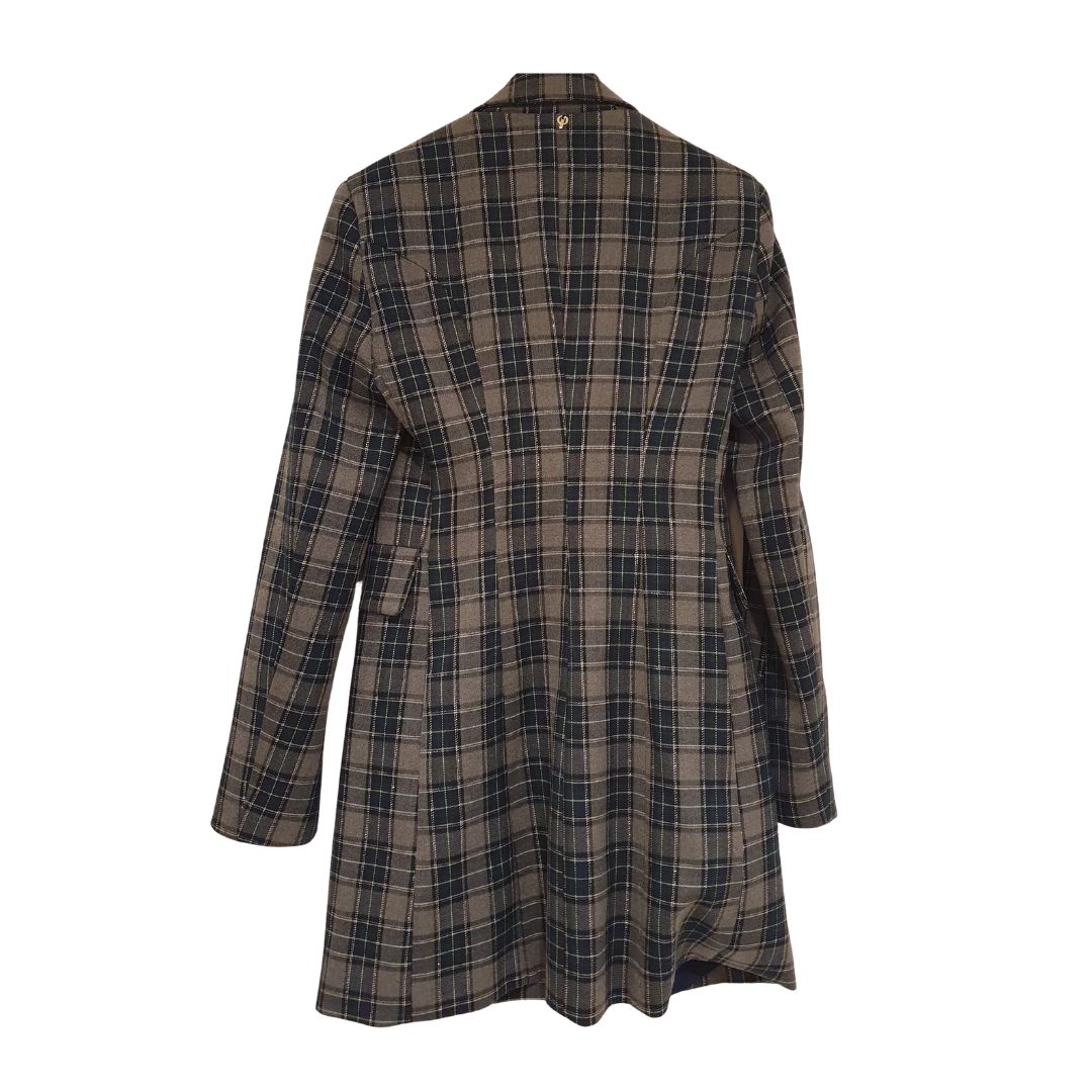 Robe-manteau check con lurex Philia Loft