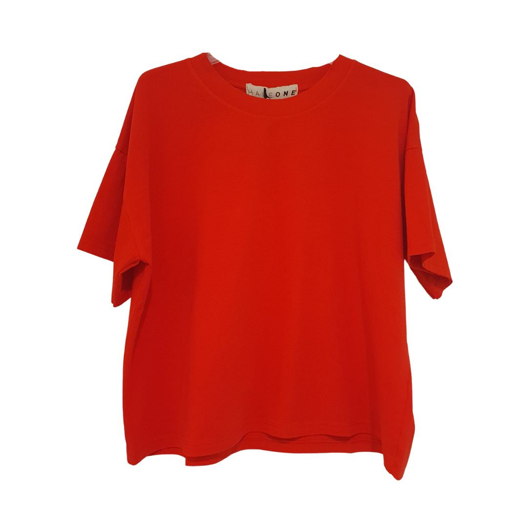 T-shirt in cotone a scatoletta HaveOne