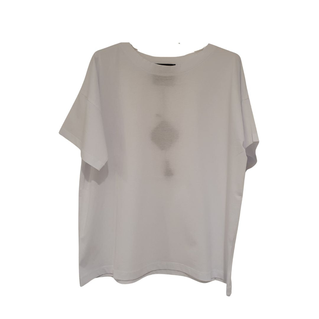 T-shirt bianca basic girocollo Souvenir