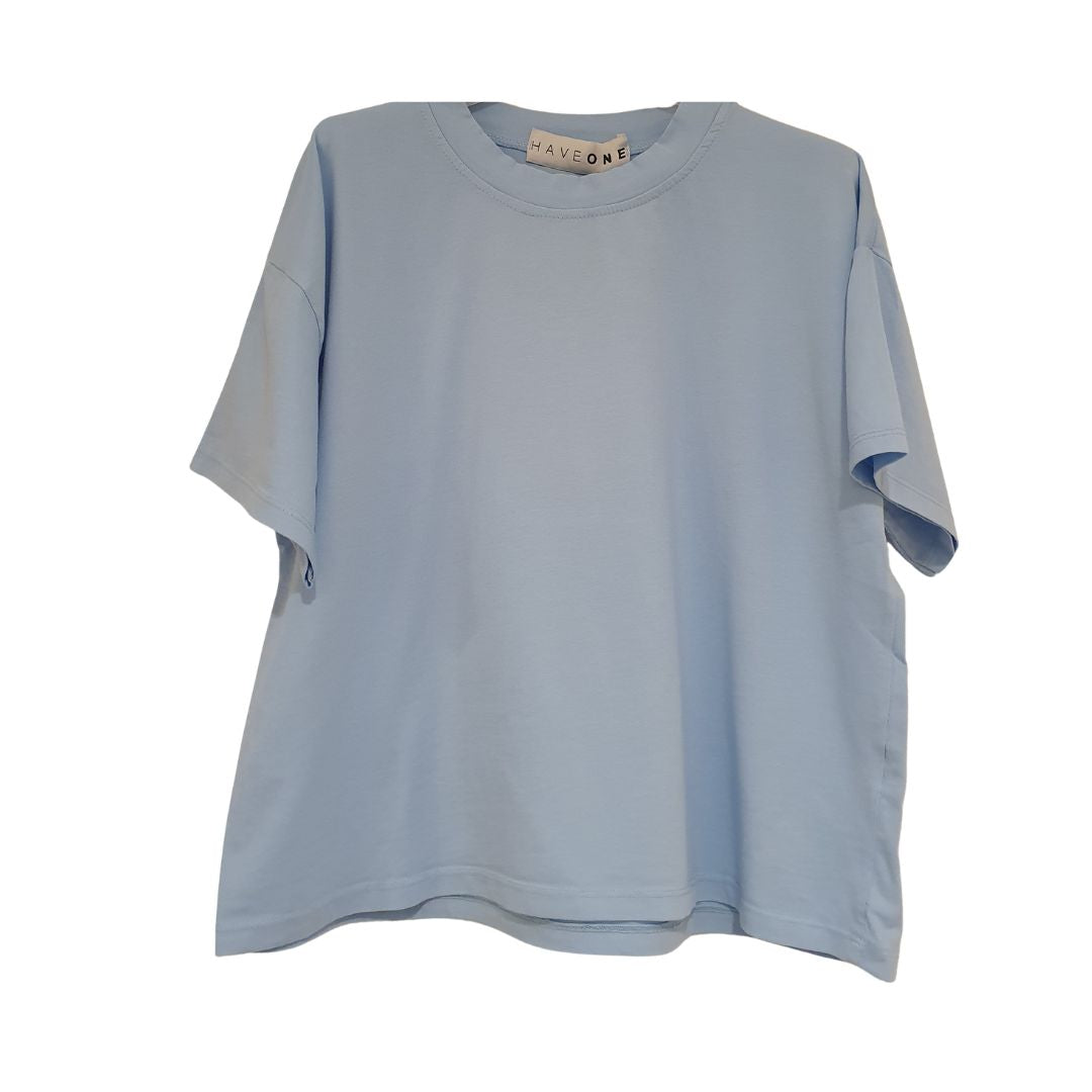 T-shirt in cotone a scatoletta HaveOne