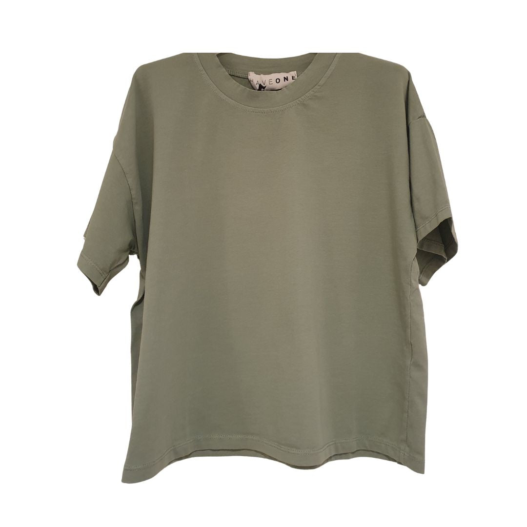 T-shirt in cotone a scatoletta HaveOne