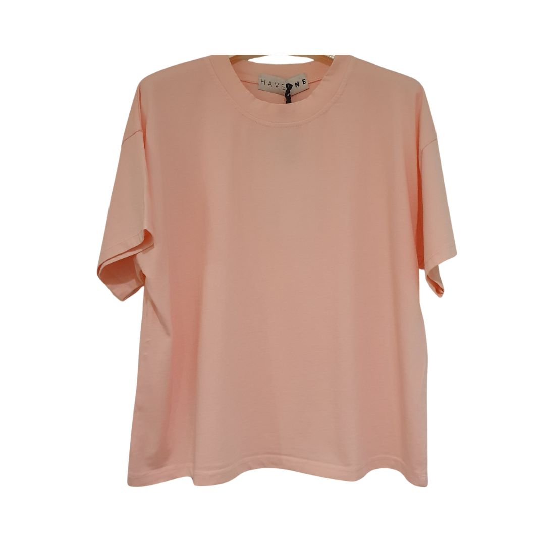 T-shirt in cotone a scatoletta HaveOne