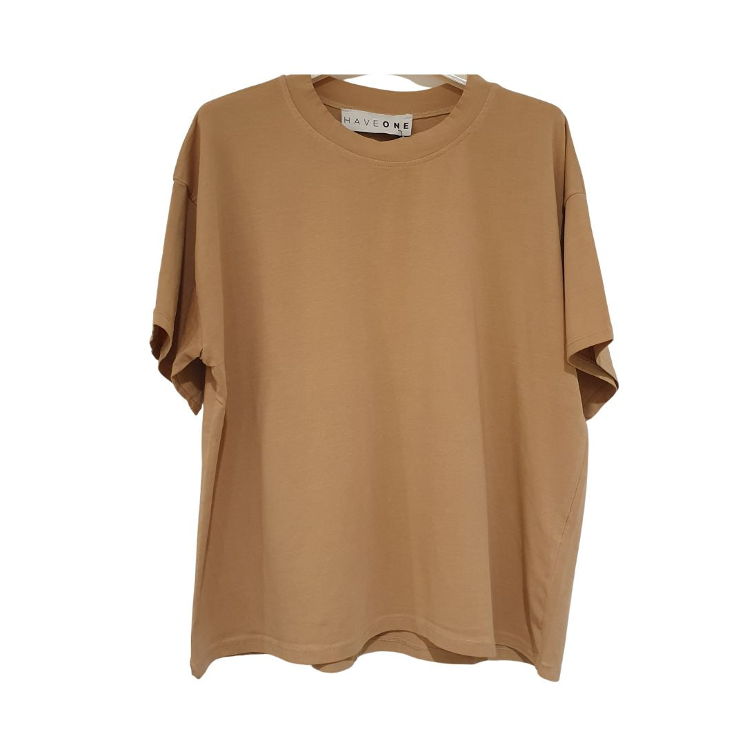 T-shirt in cotone a scatoletta HaveOne