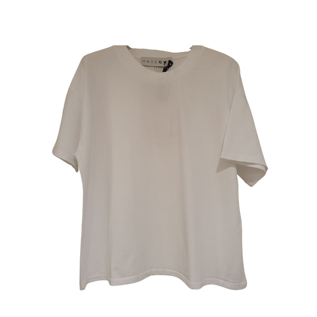 T-shirt in cotone a scatoletta HaveOne