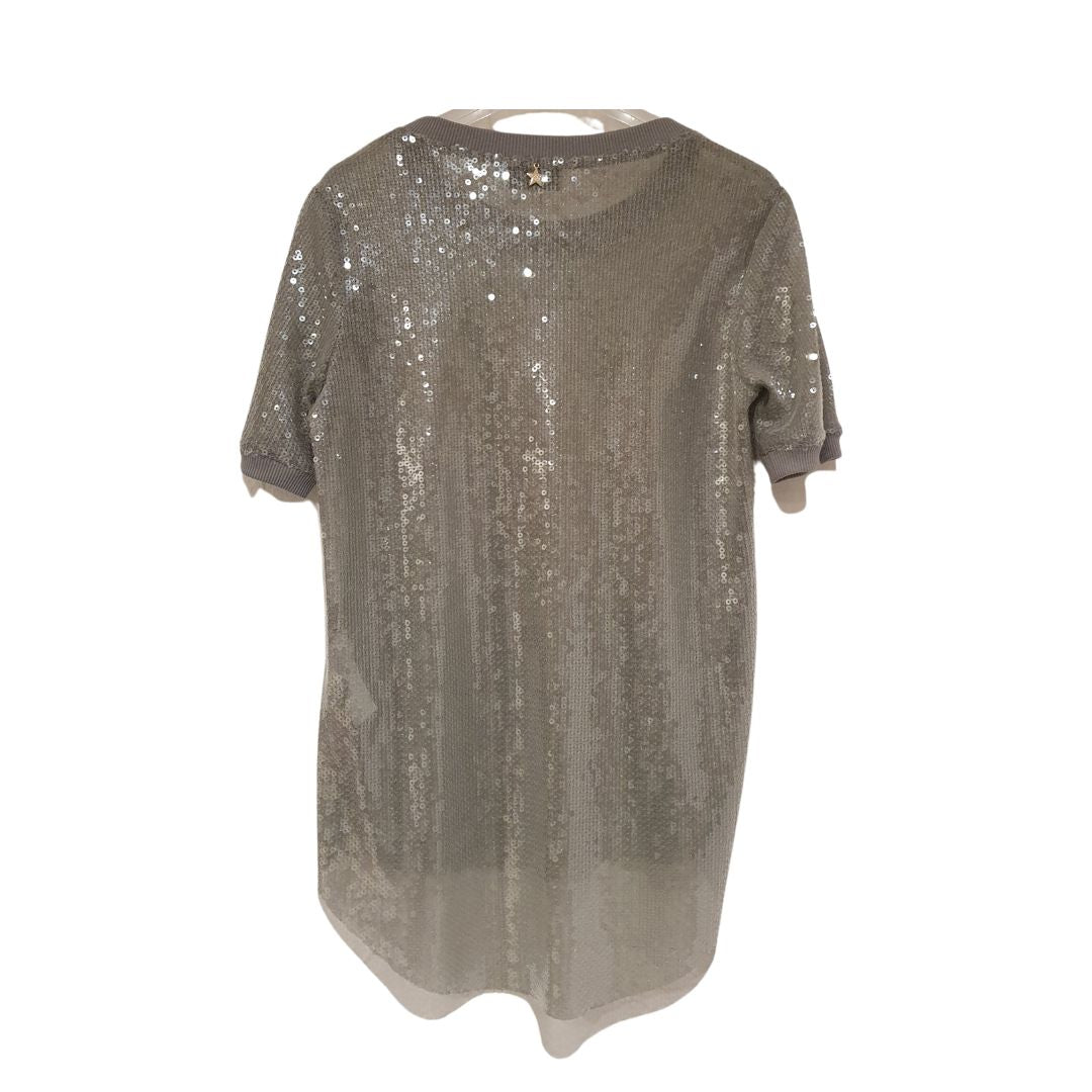 T-shirt trasparente con paillettes Souvenir