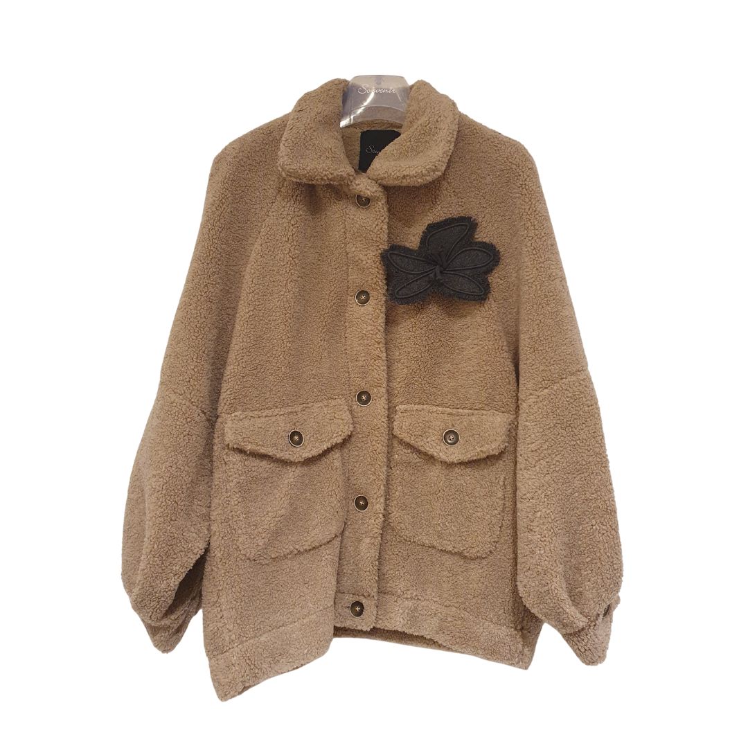 Giubbotto effetto teddy con tasconi Souvenir