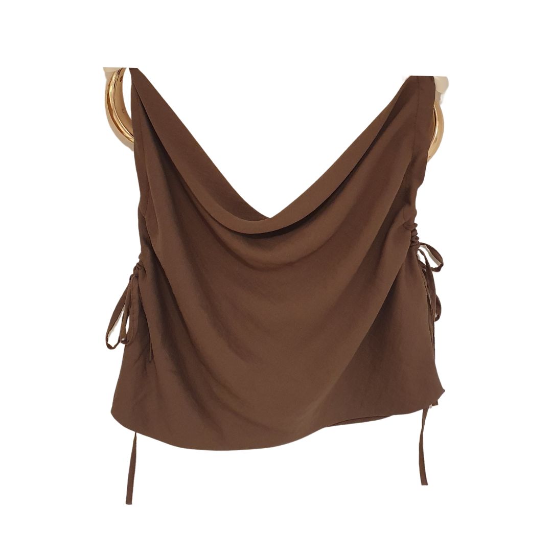 Top in misto lino con dettaglio metallico HaveOne