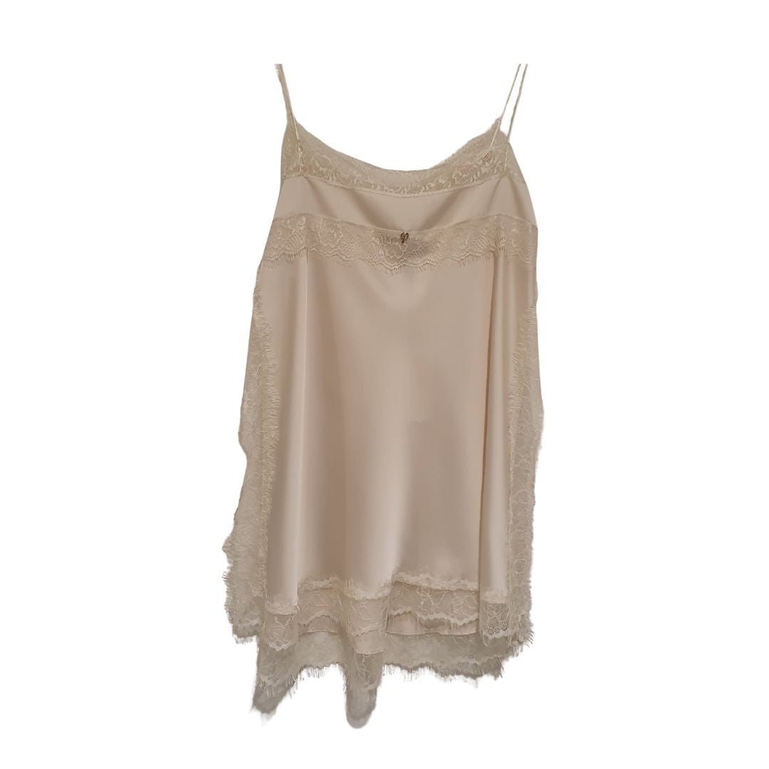 Top in raso lucido con pizzo Philia Loft