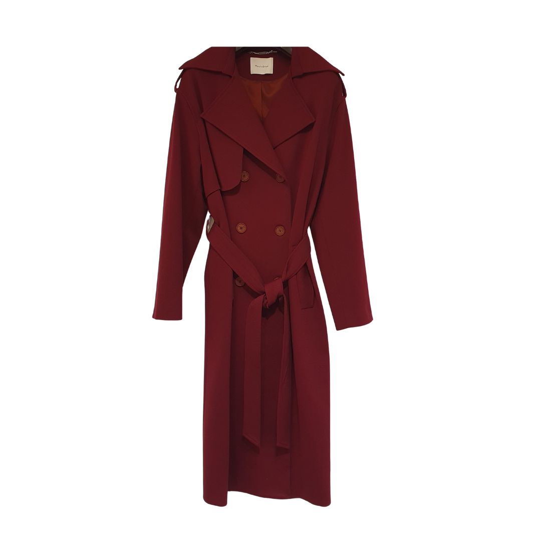Trench burgundy in jersey Manila Grace