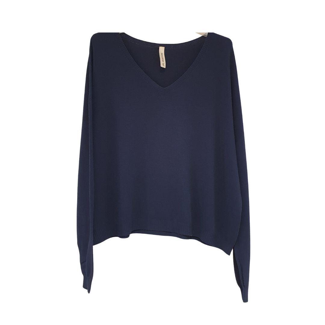 Maglia over scollo a v Tensione In