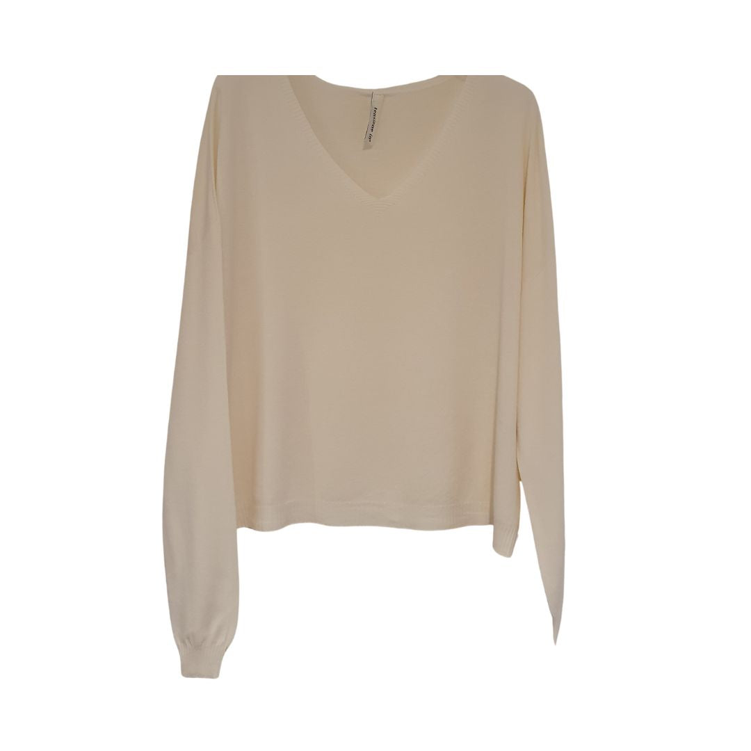 Maglia over scollo a v Tensione In