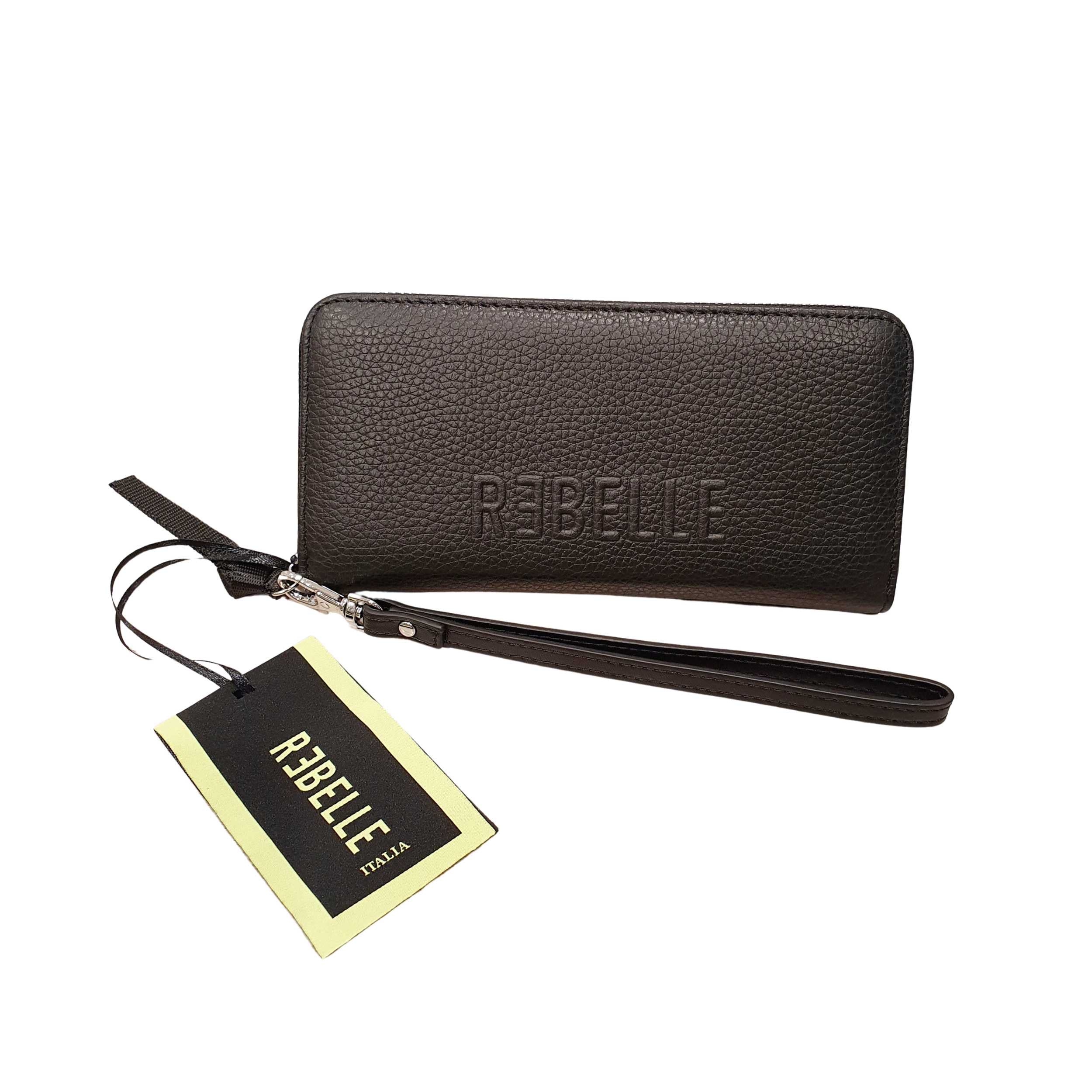 Portafoglio con cerniera in pelle Rebelle
